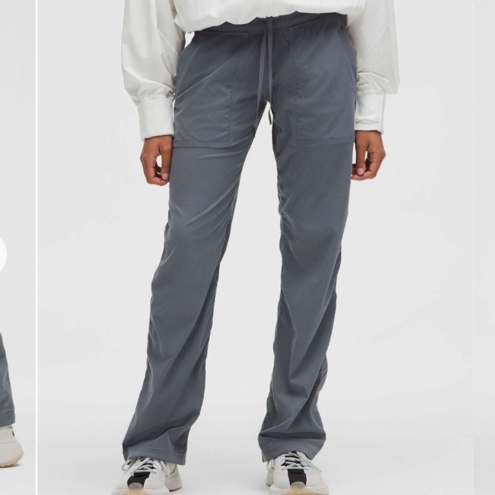 Lululemon dance studio mid rise pants gray athleisure size 0